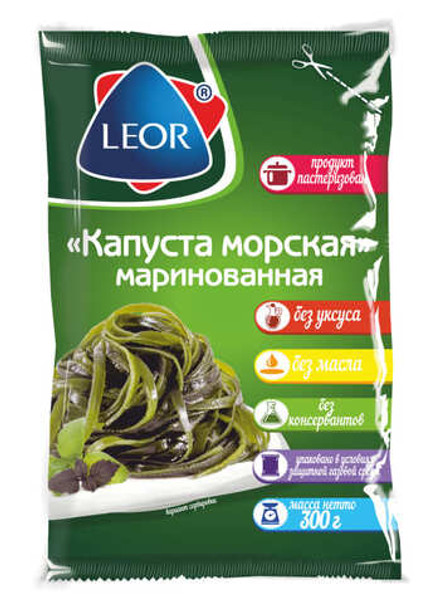 Капуста морская шинкованная маринованная 300г. Леор
