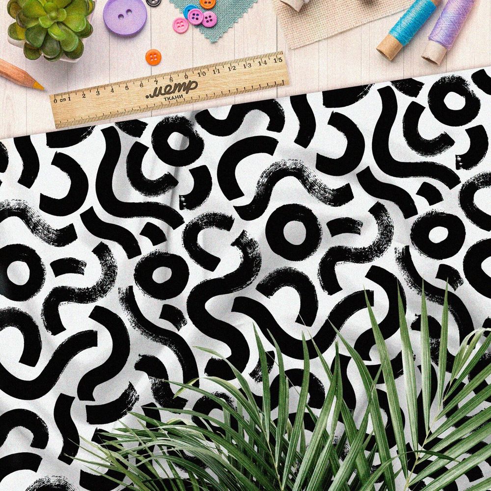 Ткань бязь цветовой акцент