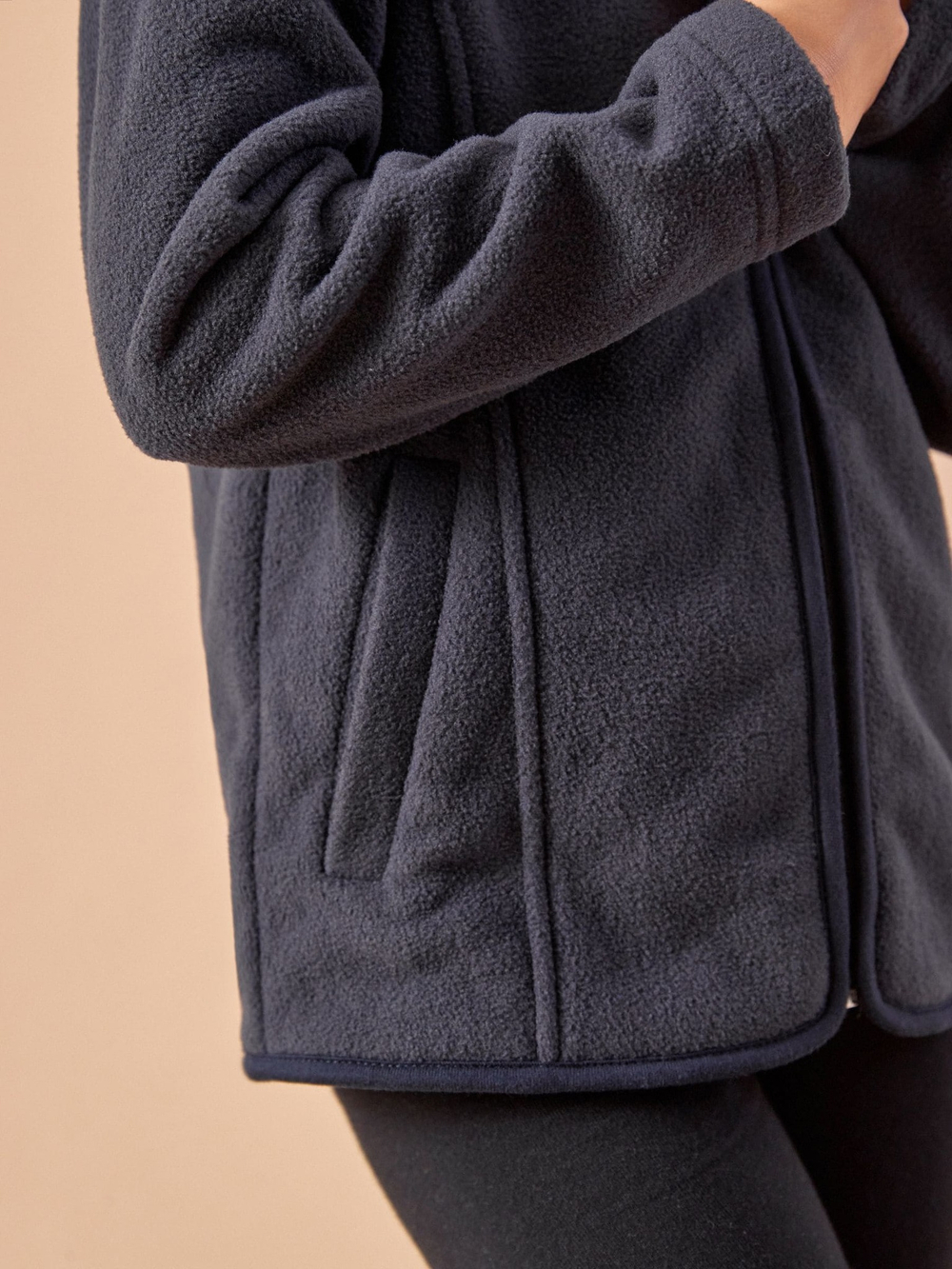 Куртка флисовая на молнии для девочки Next A14-364, Темно-синий