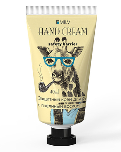 Milv Защитный крем для рук с пчелинным воском Печенье, 40мл