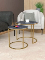 Комплект журнальных столов Акцент - керамогранит 201GLSBKER