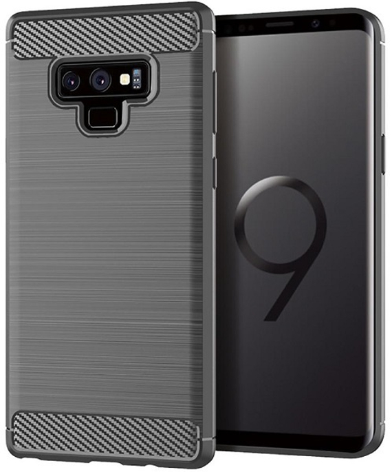 Чехол для Samsung Galaxy Note 9 цвет Gray (серый), серия Carbon от Caseport