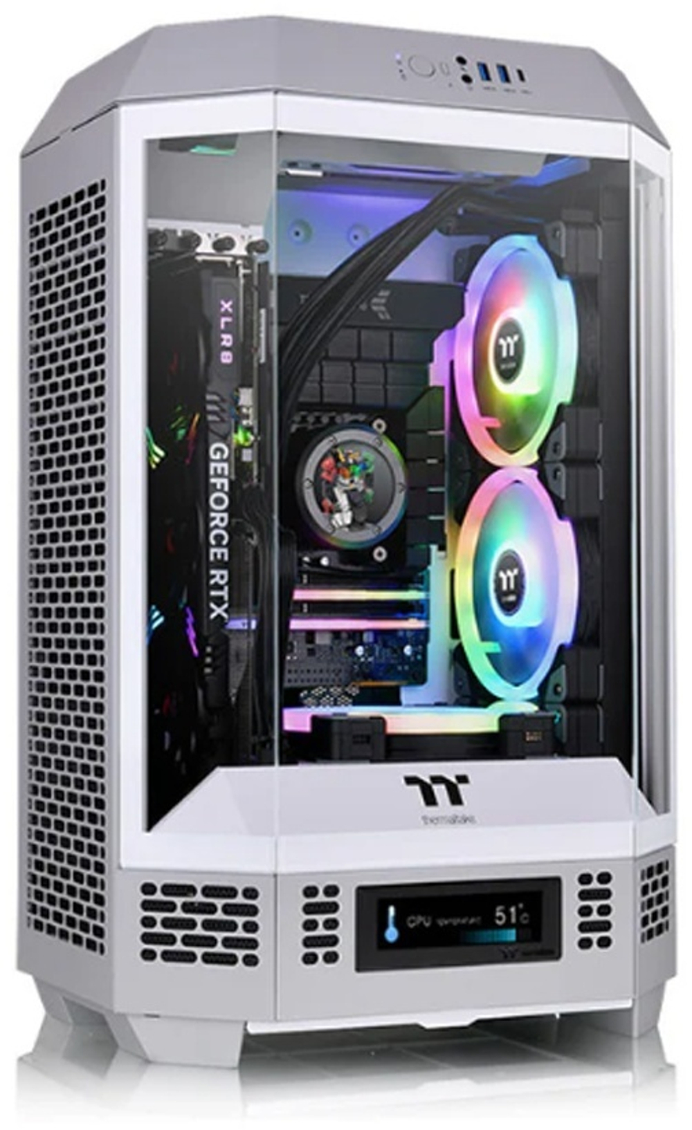 Корпус Thermaltake The Tower 300 Limestone серый