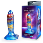 Фантазийный фаллоимитатор с узким кончиком - 21 см. (Цвет: разноцветный)