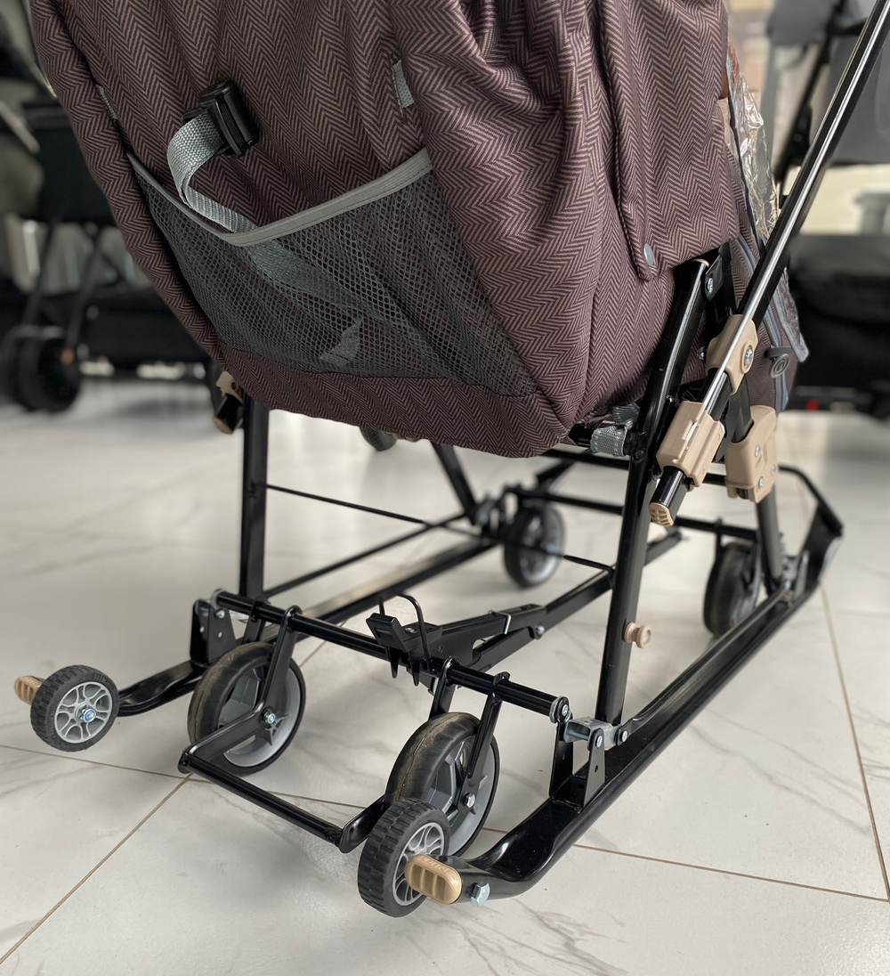 Коляска комбинированная «Ника Детям 7-8K» в ёлочку коричневый (арт. НД7-8K/2)