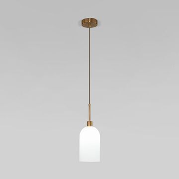 Подвесной светильник со стеклянным плафоном 1*Е14 50357/1 латунь Bambola Eurosvet