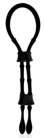 Эрекционное кольцо-лассо Sex Expert с двумя утяжками, силикон