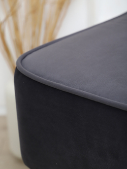 Пуф "Donatello"антивандальный велюр графит/натурал