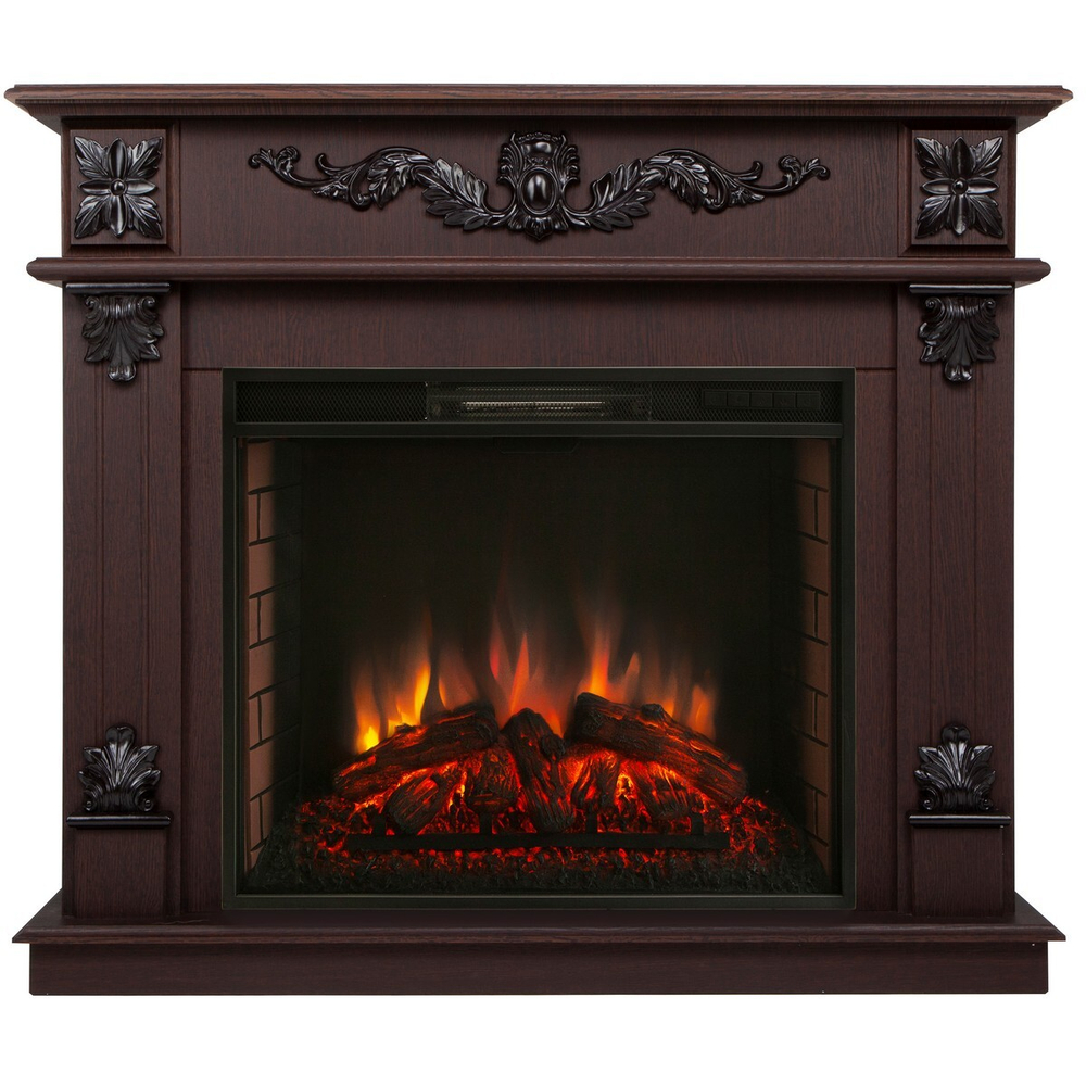 Электрокамин RealFlame Philadelphia 25,5/26 DN орех с очагом Epsilon 26 S IR