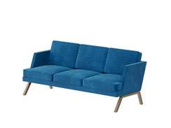 Алдо Диван трёхместный ALD-03L Velutto 54/Металл Капучино 2010*875*890