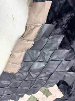 Покрывало меховое ковер из шкуры овчины