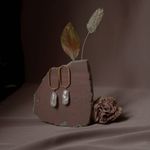 Серьги Oval с жемчугом, позолота