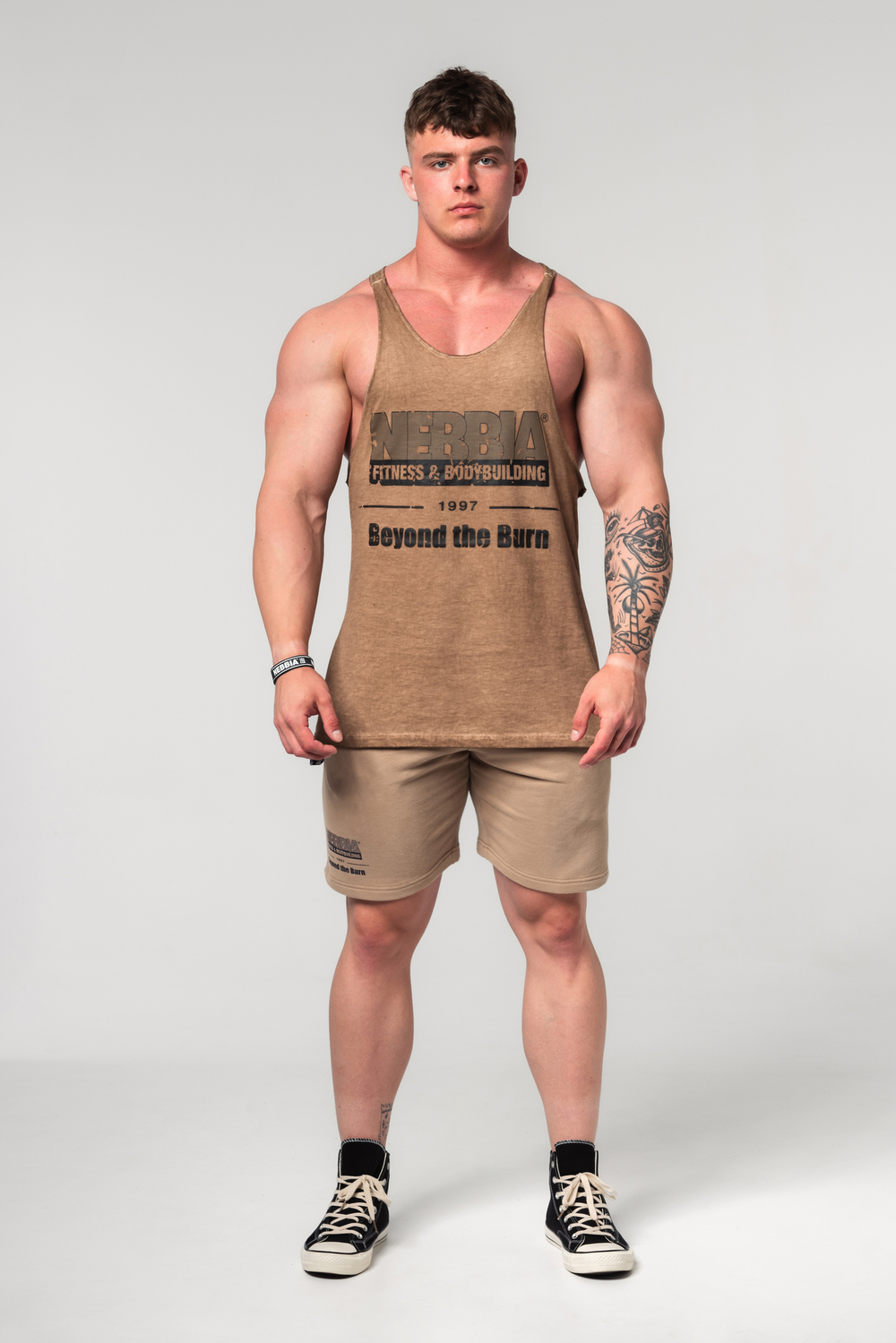 Майка WASHED-OFF OVERSIZED STRINGER MAX OUT 359 Светло-Коричневый