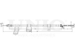 Трос стояночного тормоза задний правый UNIO CAB-60051
