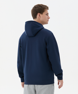 Флисовое худи на молнии ESSENTIAL Cotton Fleece FZ Hoodie, темно-синий