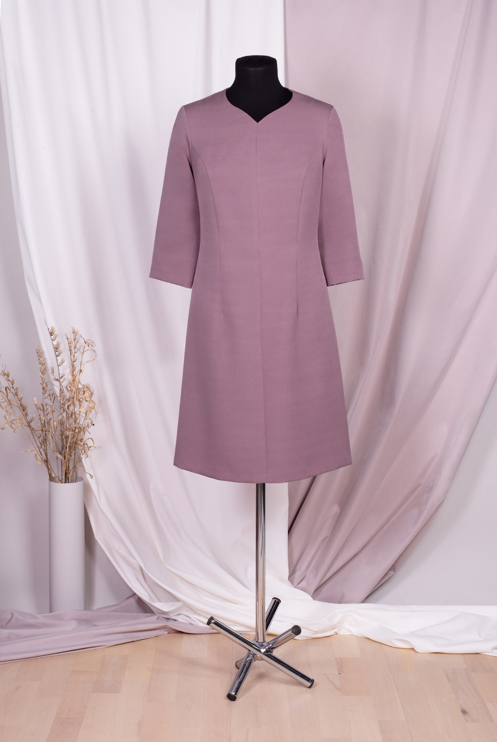 Офисное платье 3375ВЕ, какао крем #89КК053375ВЕ