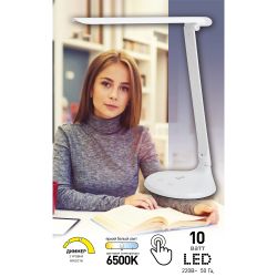 Настольный светильник ЭРА NLED-482-10W-W светодиодный с ночником белый | Светодиодные настольные лампы
