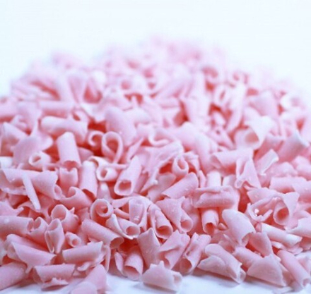 Завитки из клубничного шоколада, 50г