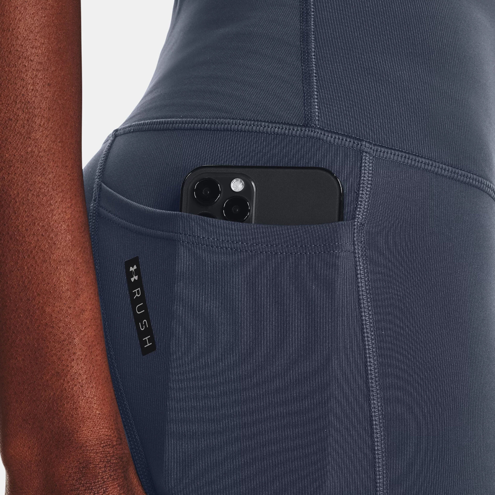 Женские теннисные брюки Under Armour Rush Ankle Tight Women - Grey