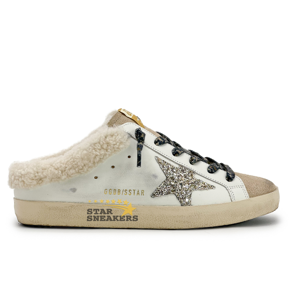 Кеды женские с мехом Golden Goose Superstar