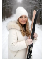 шапка ангора зимняя пушистая вязаная модная