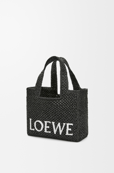 Loewe Мини-сумка Font из рафии, черный
