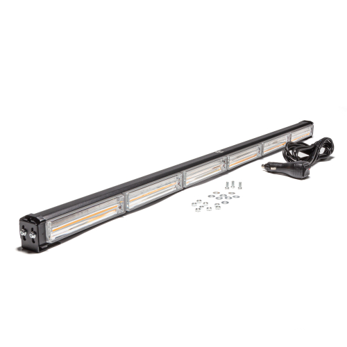 Маяк-стробоскоп 12/24 В, 36 Вт, желтый, 1-стор. (6 блоков COB), 28 реж., крепление на кронштейне, прикуриватель (провод 3м), 870*40*50 мм