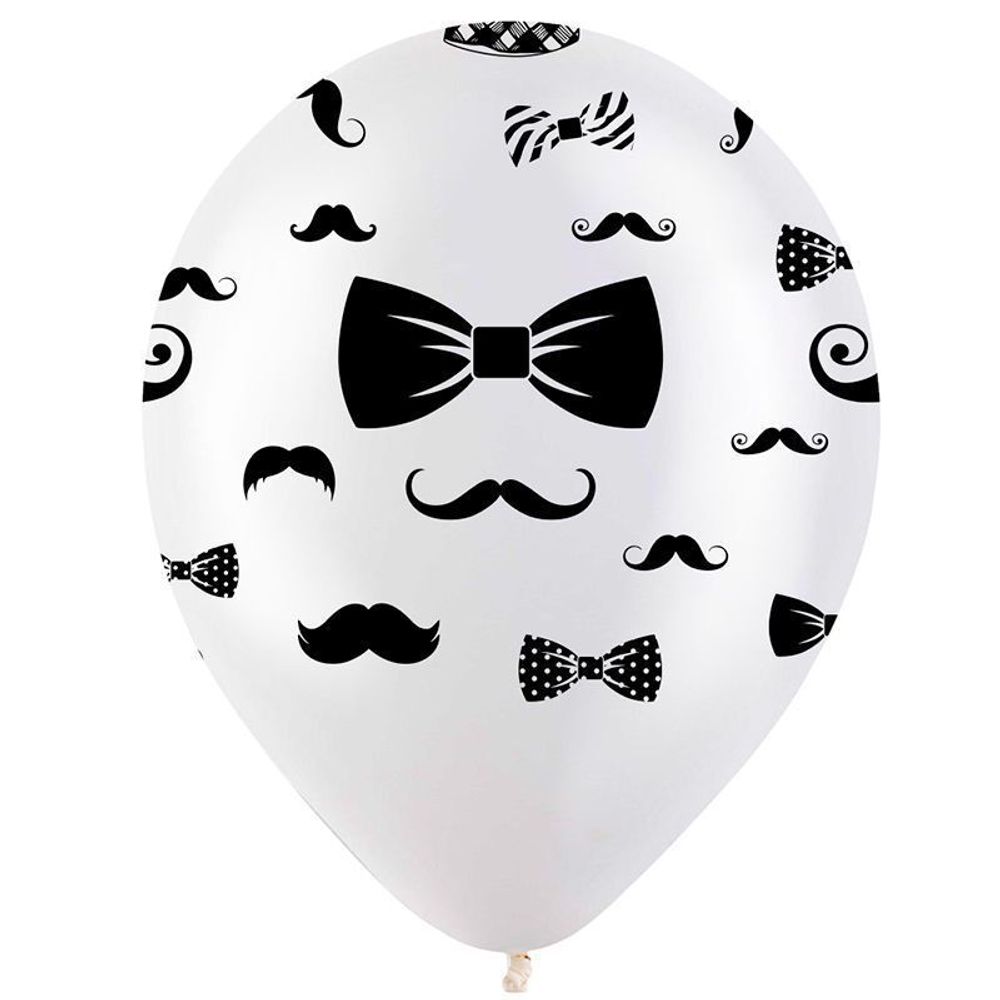 Шар (12"/30 см) Джентельмен, Прозрачный Кристал, 5 ст.