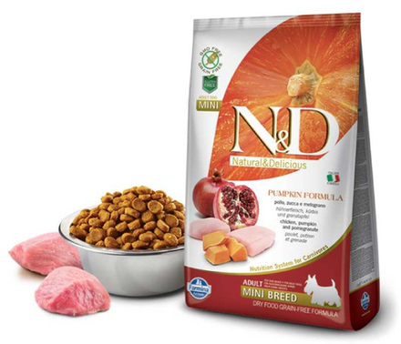 Farmina N&D GF PUMPKIN д/с MINI курица с гранатом и тыквой - 2,5 кг СРОК 13.11.26