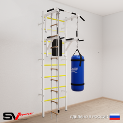 Шведская стенка Sv Sport 5751 (Турник стандарт/Брусья/Канат/Лестница/Цепь/Мешок 15кг)