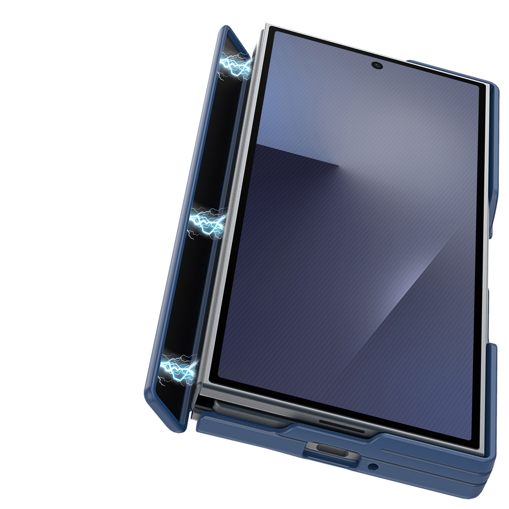 Усиленный чехол синего цвета с MagSafe для Samsung Z TriFold, серия Expn Series Magnetic от Dux Ducis