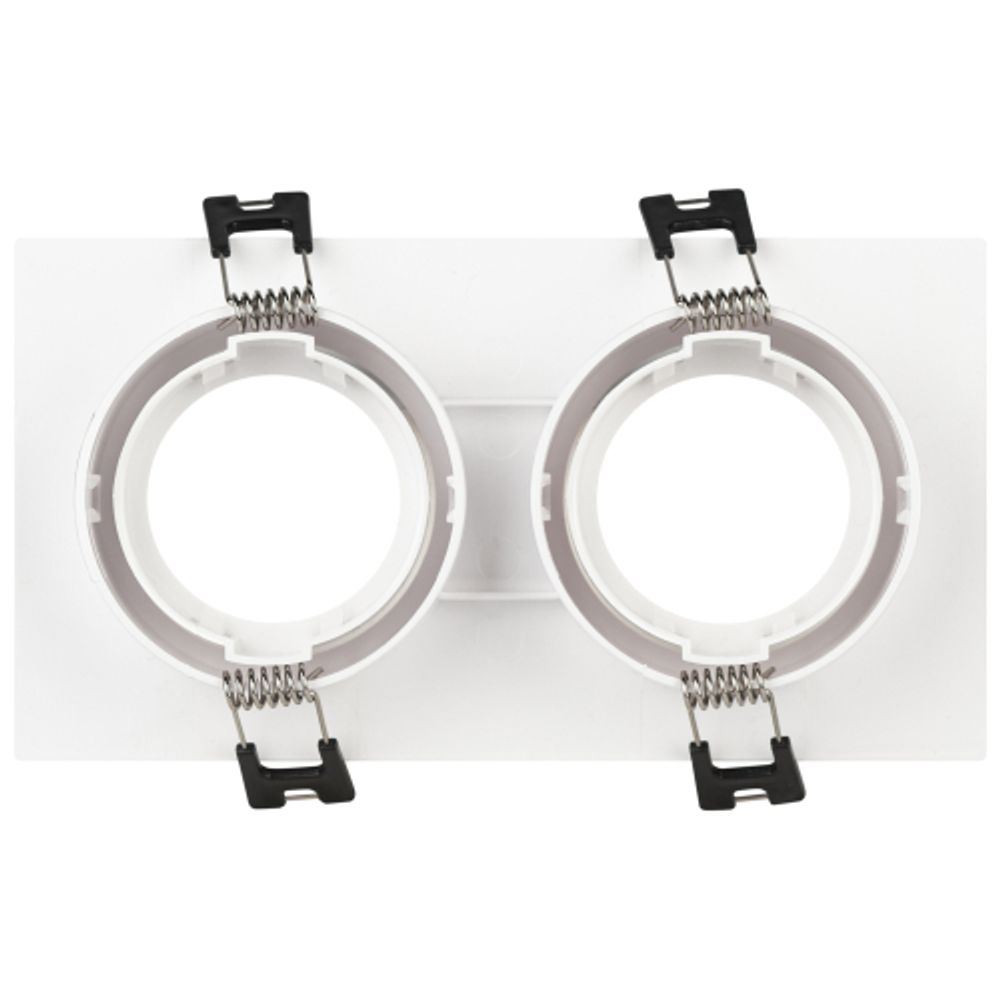 Встраиваемый светильник декоративный ЭРА KL92-2 WH MR16/GU5.3 белый, пластиковый | Декоративные встраиваемые светильники