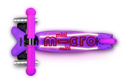 Самокат Mini Micro Deluxe Glow Plus (светящийся) LED морозный розовый