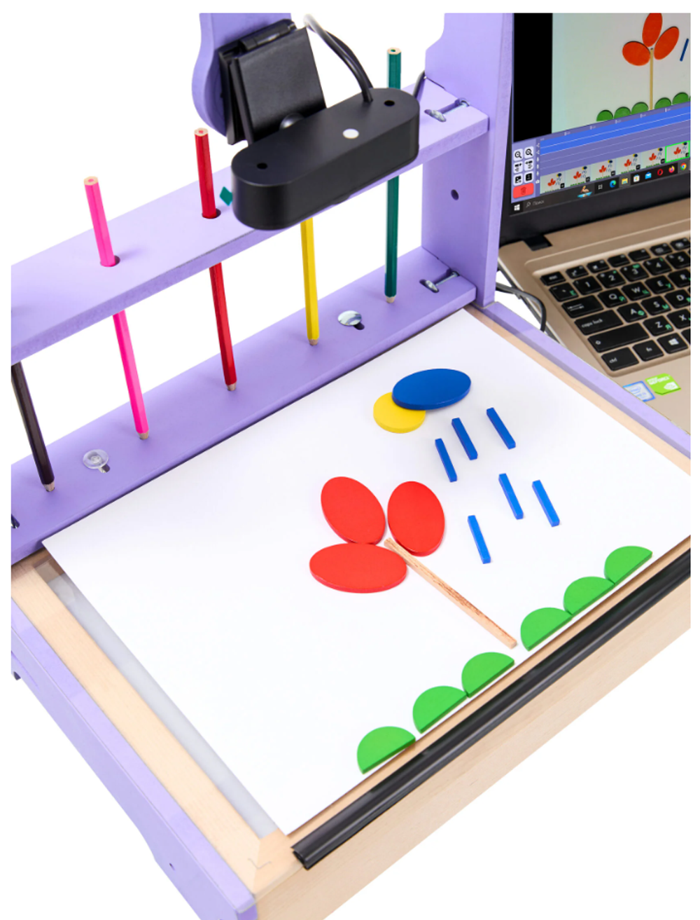 Сиреневая Мультстудия для перекладной и песочной анимации. Комплект.