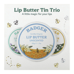 Badger, Lip Butter Tin Trio, набор из 3 предметов, 20 г (0,7 унции) в каждом