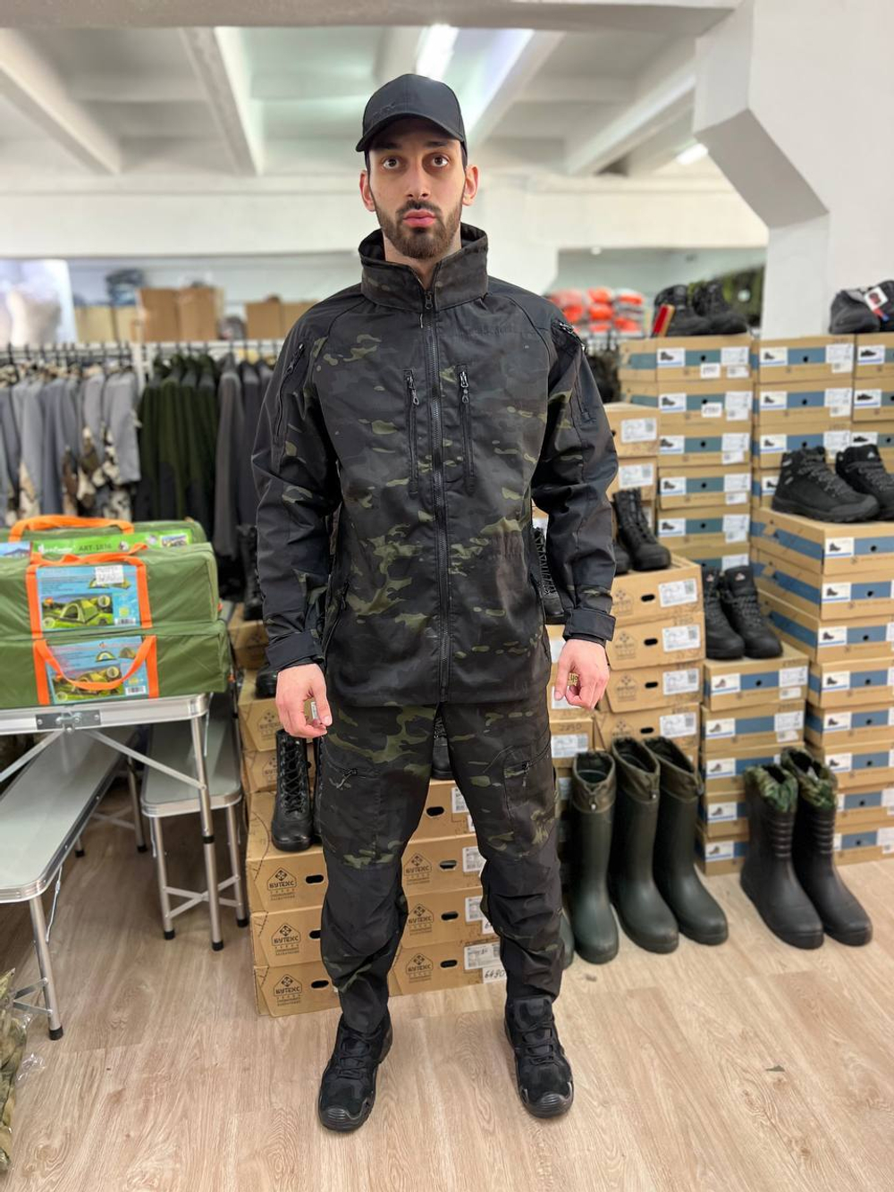 Тактический костюм Штурм / весна-лето / чёрный мультикам