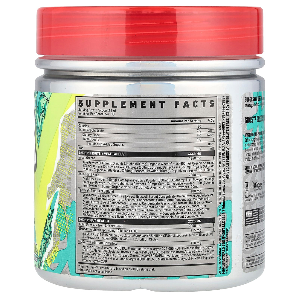 Ghost, Зелень, лайм, 330 г (11,6 унции)