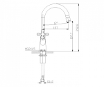 LM5706C Дуэтто Смеситель для умывальника с поворотным изливом, хром (к/к 12)