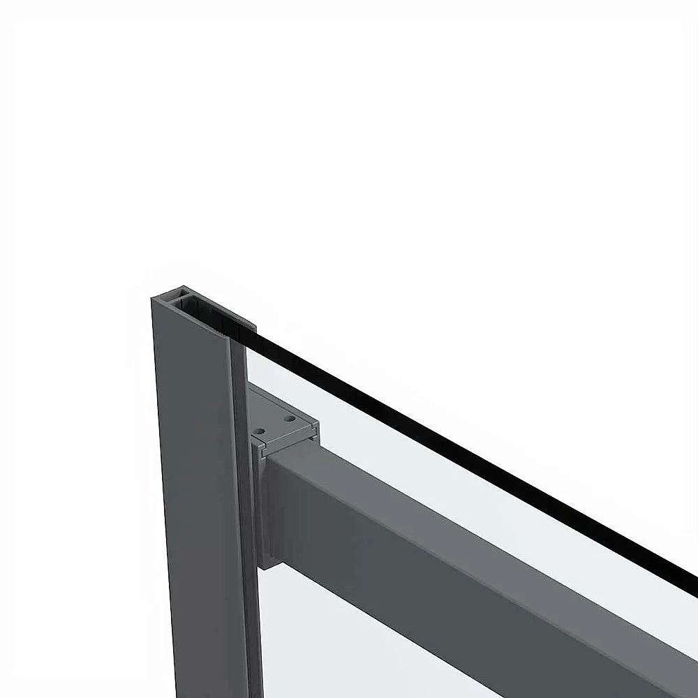 Душевой уголок Vincea Como Soft VSR-1CS1012CLGM 120x100 стекло прозрачное/профиль вороненая сталь