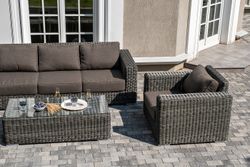 "Боно" лаунж-зона из искусственного ротанга, цвет графит