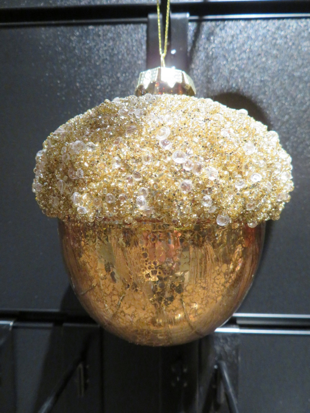 Елочная игрушка 10см House of Seasons Желудь золотой