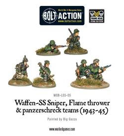 Waffen-SS sniper, flame thrower & panzerschreck teams (...