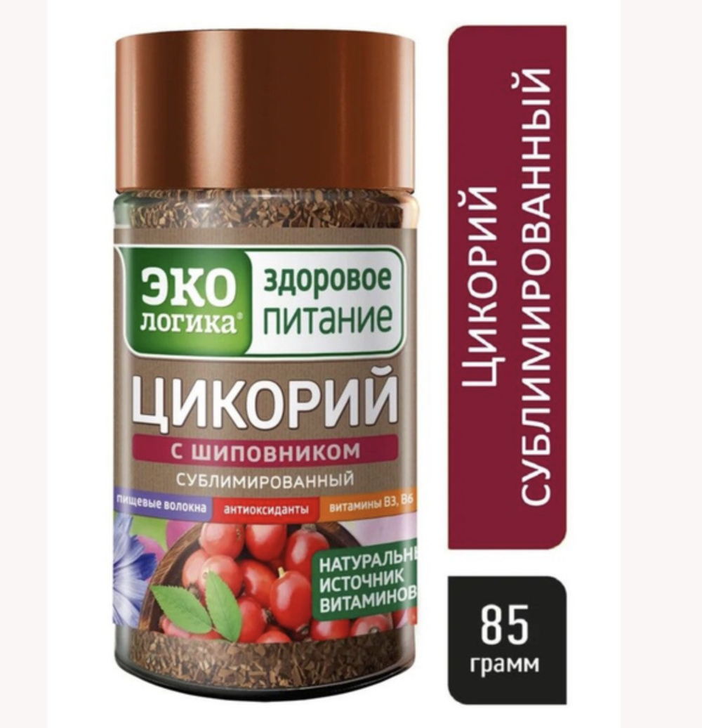 Цикорий растворимый Экологика с черникой сублимированный 85г, стекло
