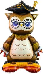 Шар 3D (46''/117 см) Фигура на подставке, Сова Выпускник, 1 шт. в уп.