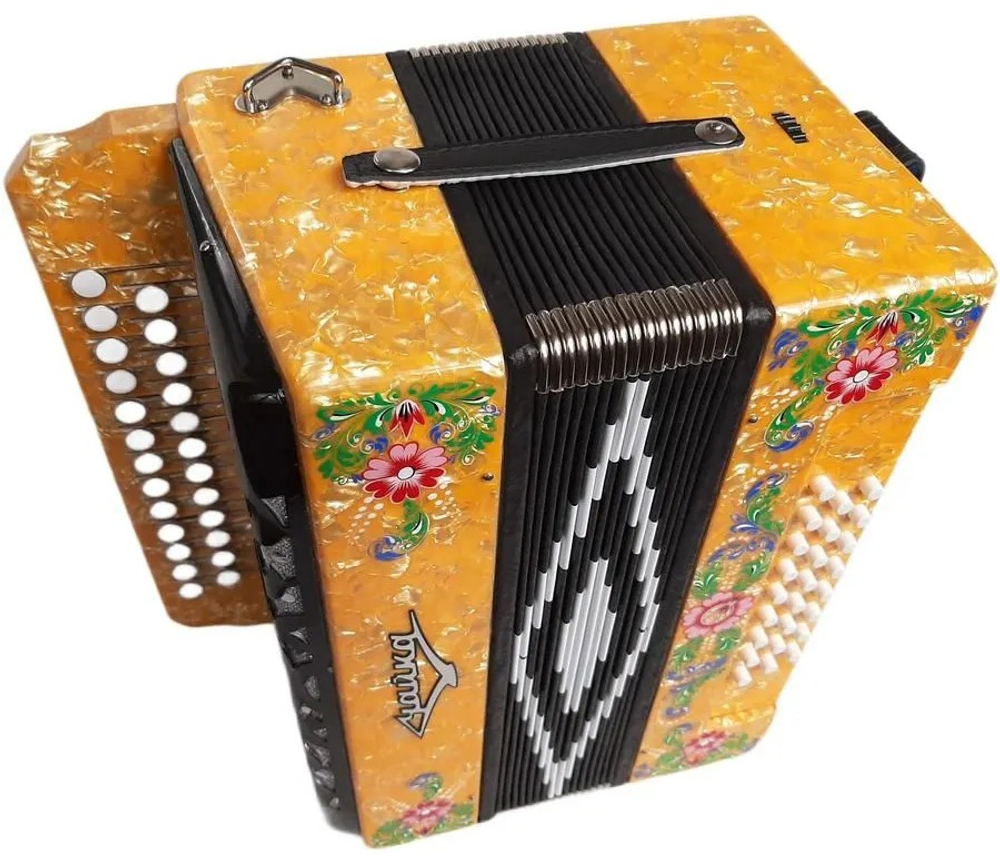 ГАРМОНЬ "ЧАЙКА-204" (S6ХL), ЦВЕТ ЖЁЛТЫЙ