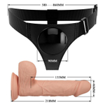 Страпон Baile Jerry 21,8 см, универсальная платформа 9 см