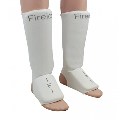 Защита голени и стопы FIREICE NEW (чулком), белые