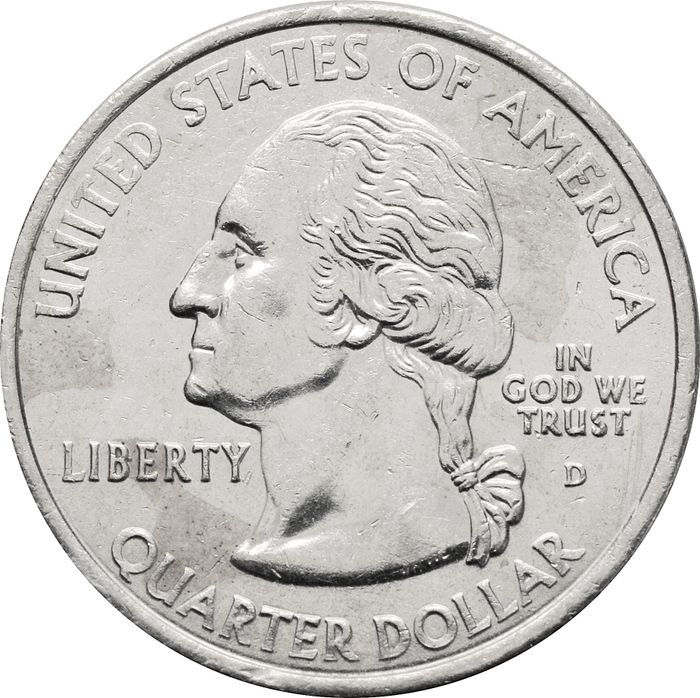 25 центов (1/4 доллара, квотер) 2001 США «Штат Северная Каролина» (D) XF