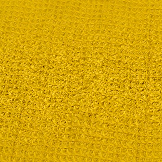 Набор из двух кухонных жаккардовых полотенец горчичного цвета из коллекции essential