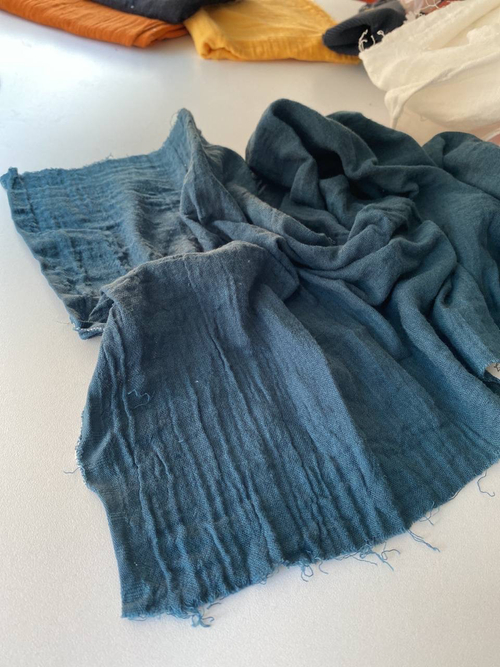 Муслин 2 слоя цвет Атлантика